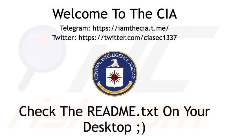 Fond d'écran rançongiciel CIA