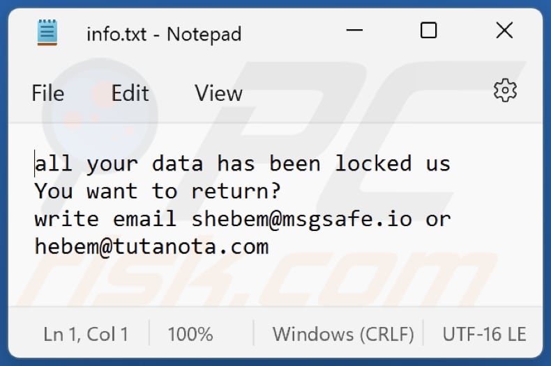 fichier texte hebem ransomware (info.txt)