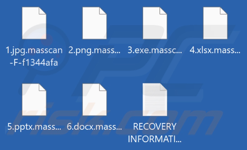 Fichiers cryptés par le rançongiciel Masscan (extension .masscan-F-ID)