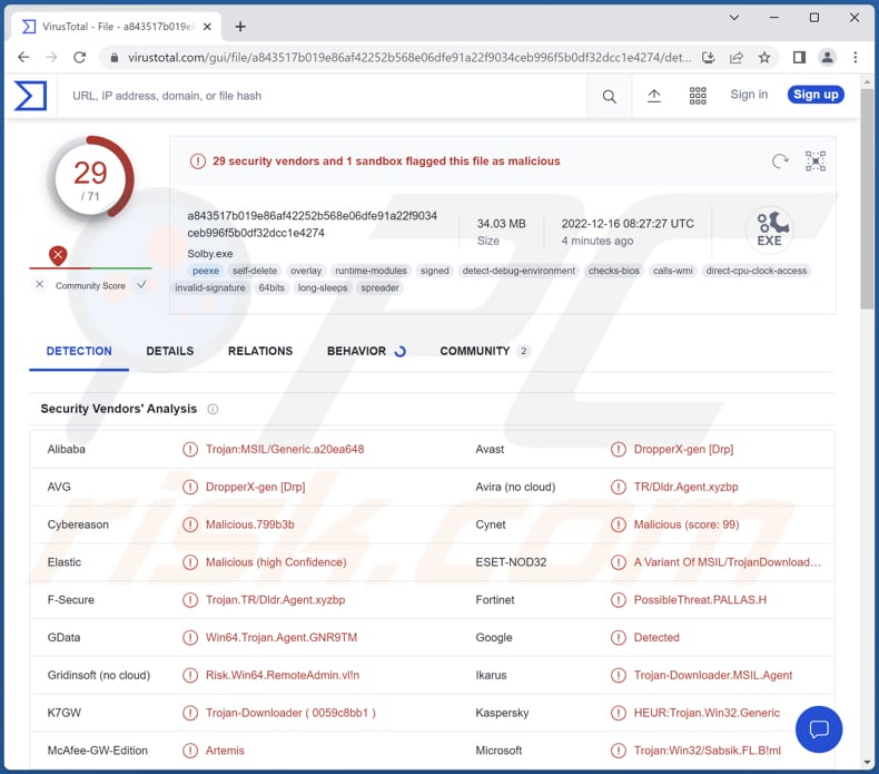 Logiciel malveillant PureLogs