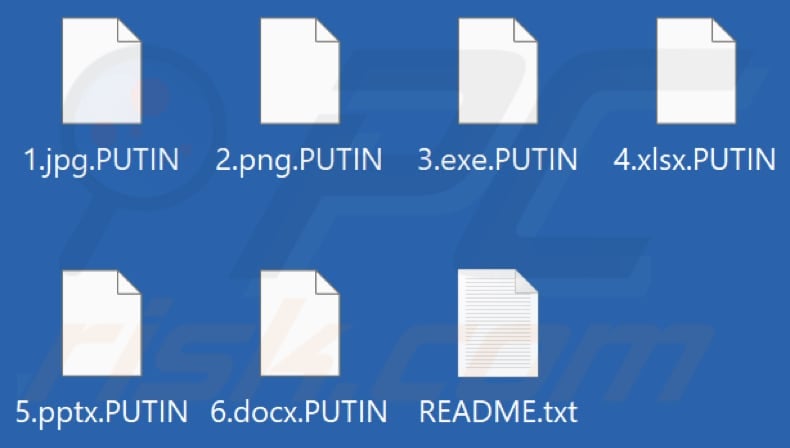 Fichiers cryptés par le rançongiciel PUTIN (extension .PUTIN)