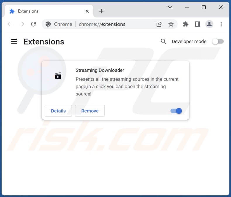 Suppression du logiciel publicitaire Streaming Downloader de Google Chrome étape 2