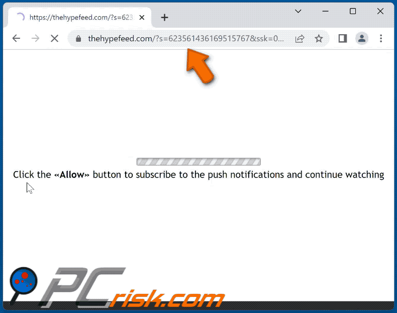 apparence du site Web thehypefeed[.]com (GIF)