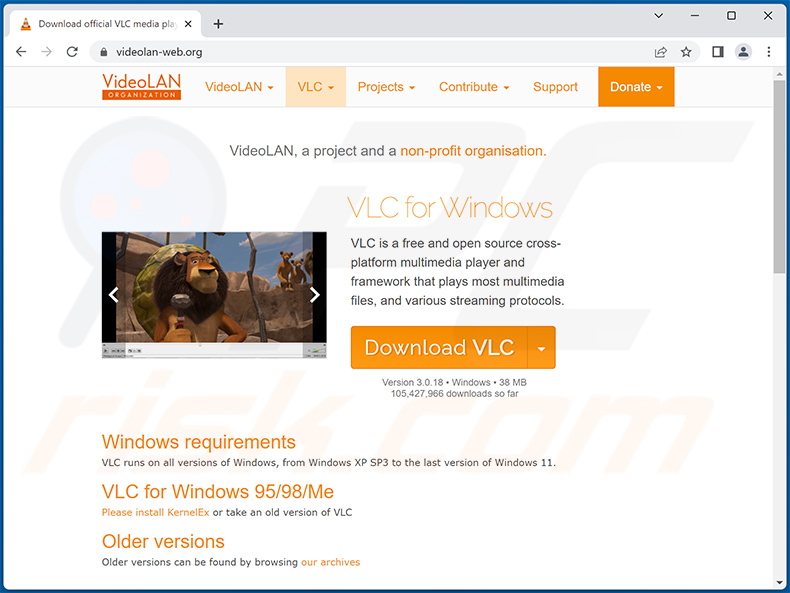 Un faux site de téléchargement de VLC Player diffuse un voleur de Lumma