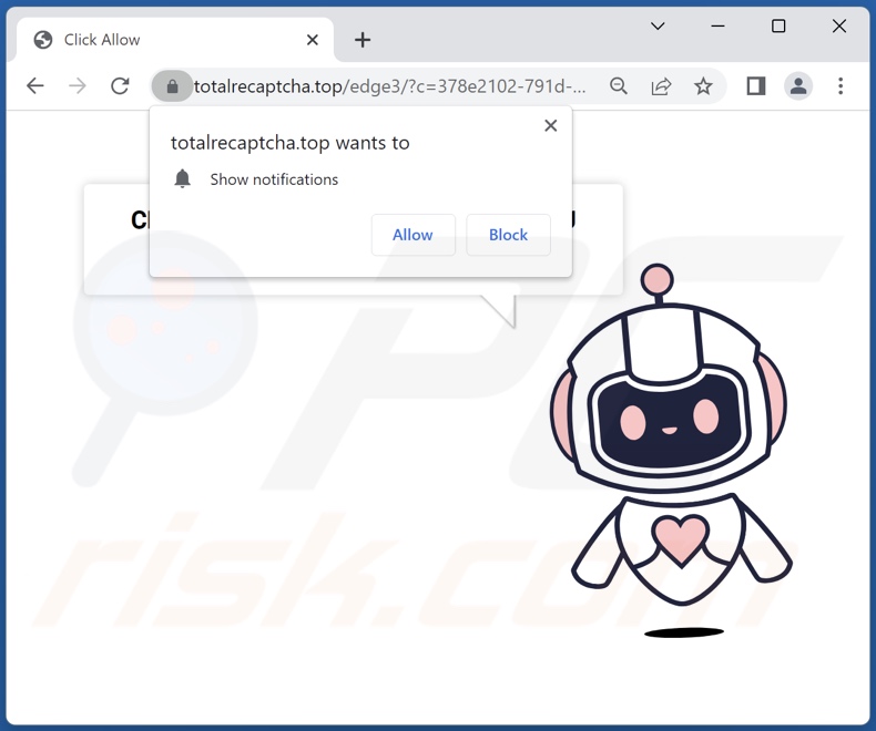 totalrecaptcha[.]top pop-up redirections