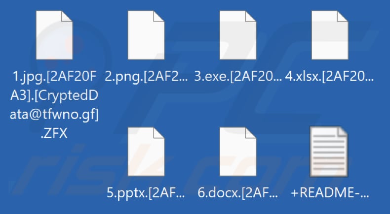 Fichiers cryptés par le rançongiciel ZFX (extension .ZFX)