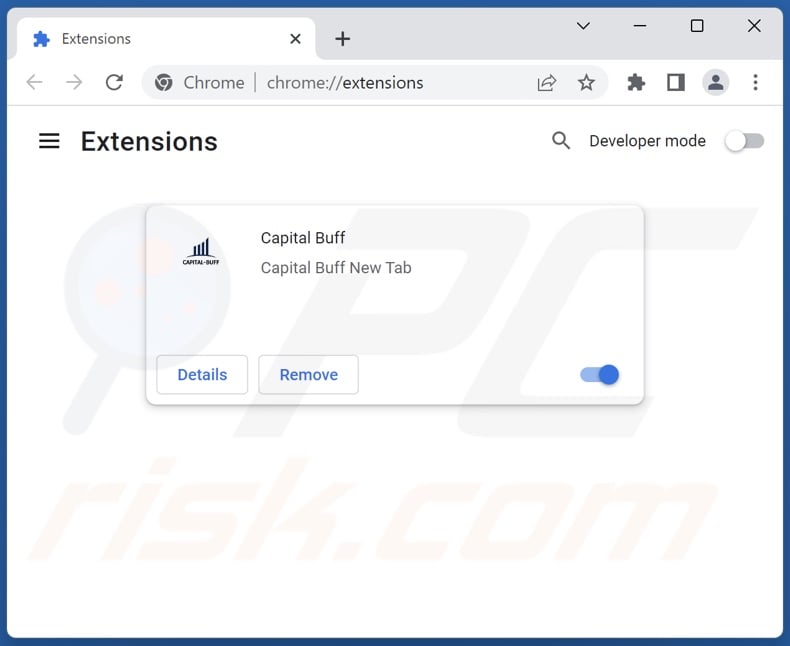 Suppression des extensions Google Chrome liées à capital-buff.com