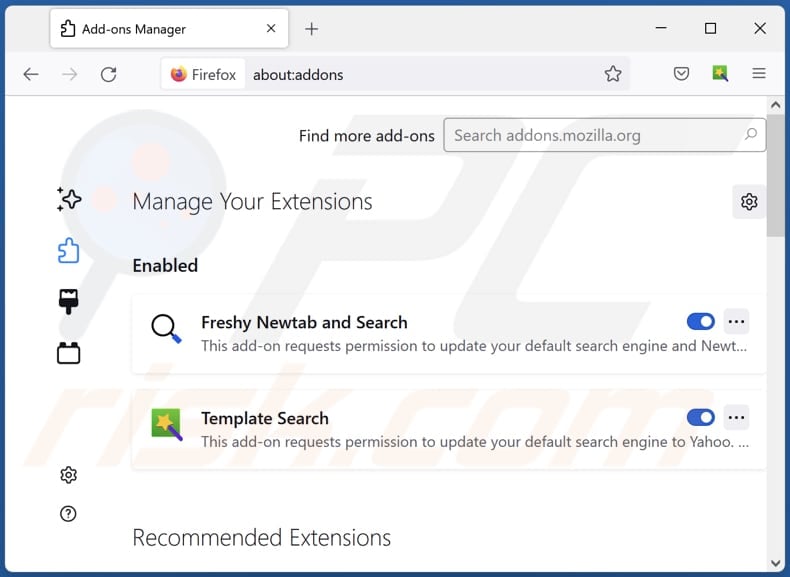 Removing newgensearch.com related Mozilla Firefox extensions
