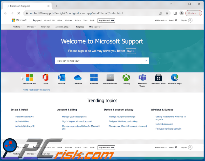 Apparition de l'arnaque Ads.financetrack(1).exe (GIF)