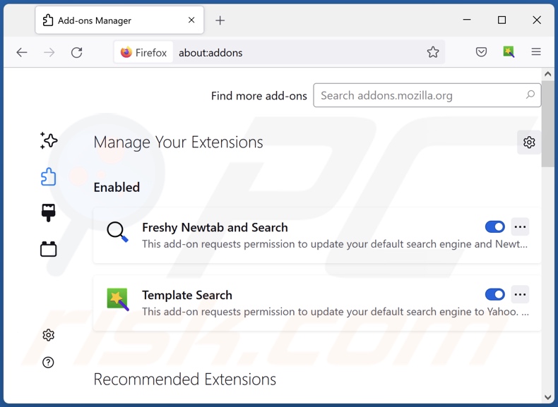 Suppression des extensions Mozilla Firefox liées à cosmosextension.com