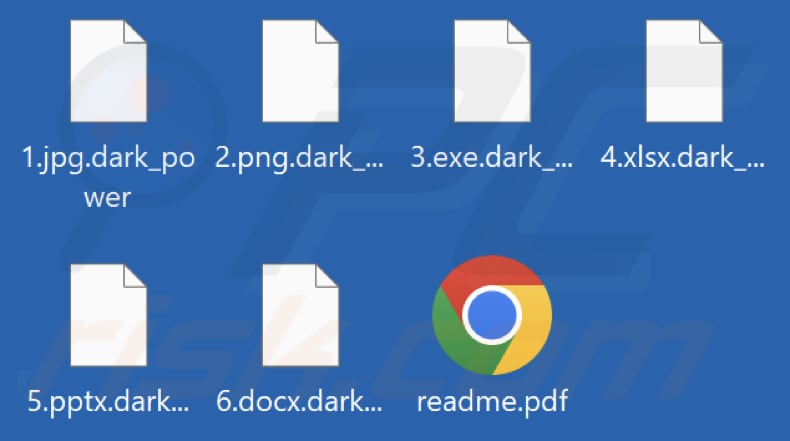 Fichiers cryptés par le rançongiciel Dark Power (extension .dark_power)