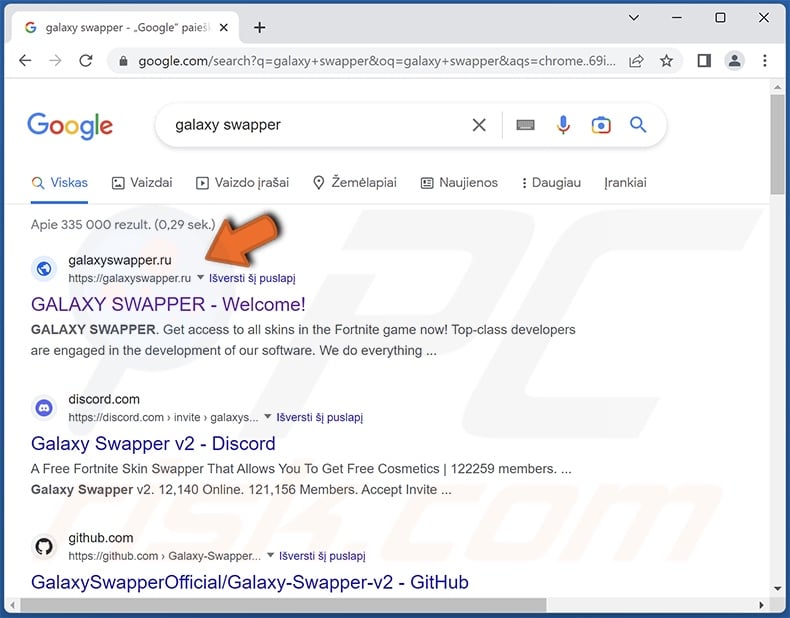 Logiciel malveillant DotRunpeX diffusant un faux site Web promu via Google Ads