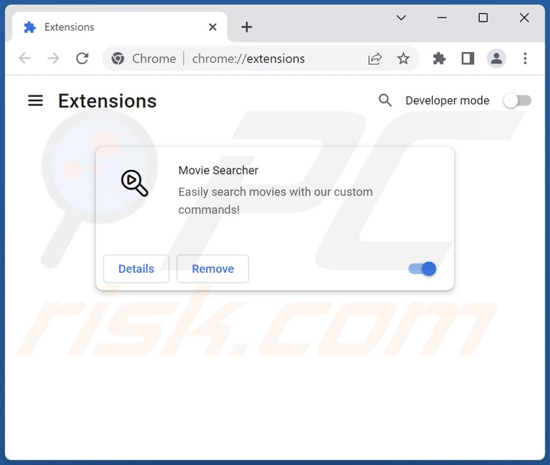 Suppression des extensions Google Chrome liées à search-movie.com