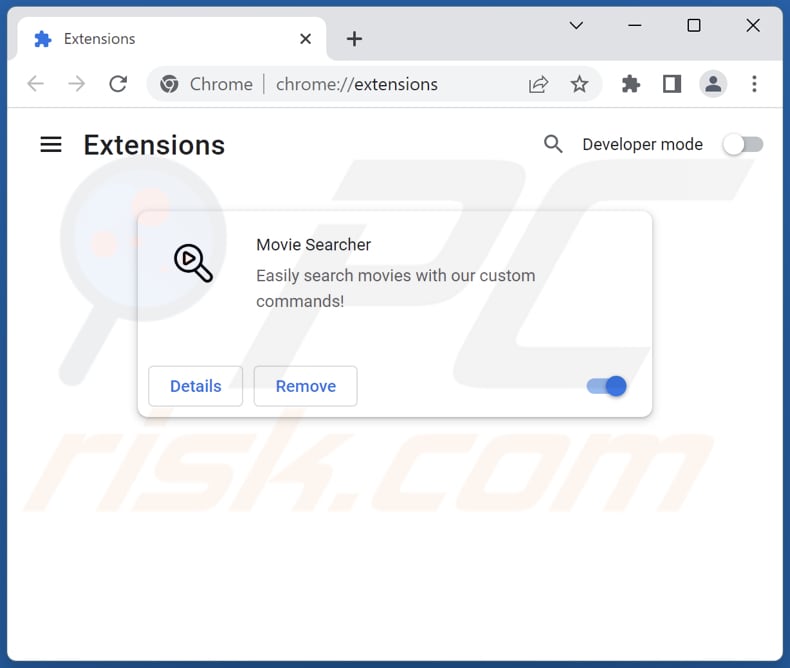 Suppression des extensions Google Chrome liées à search-movie.com