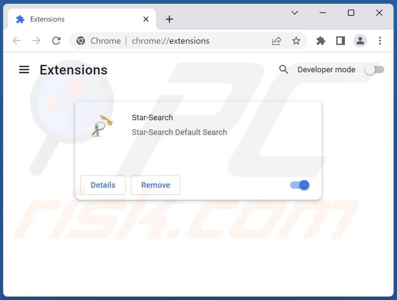 Removing star-search.xyz related Google Chrome extensions