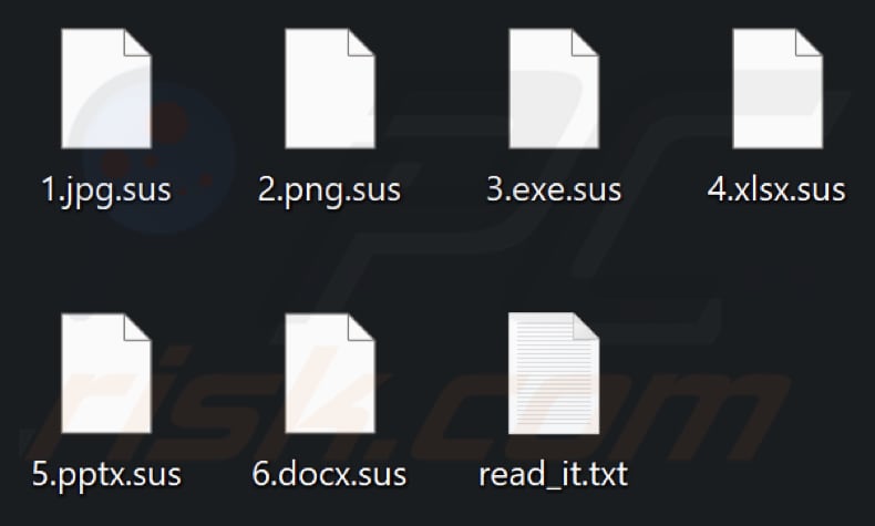 Fichiers cryptés par le rançongiciel Sus (extension .sus)
