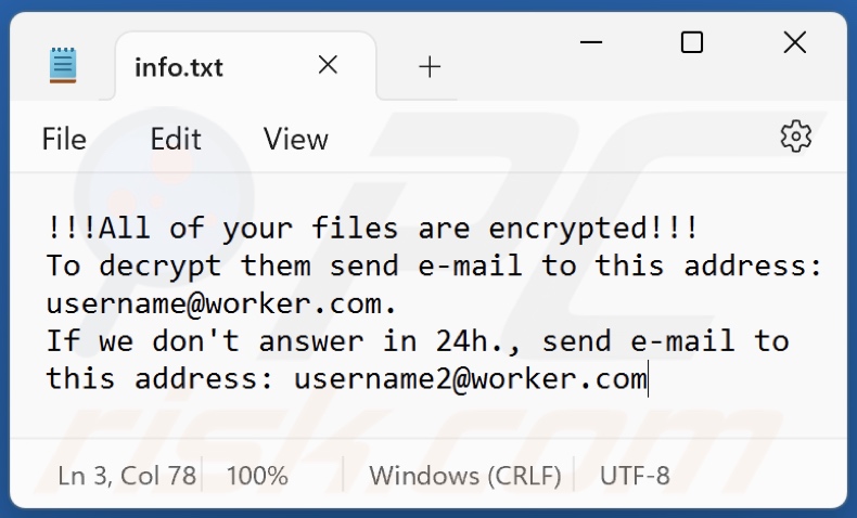 Fichier texte Usr ransomware (info.txt)