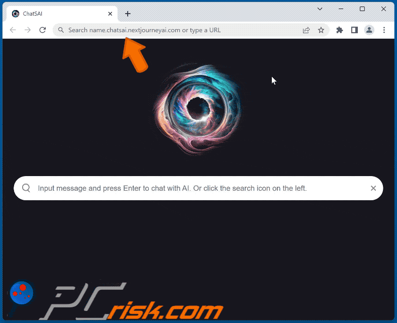 ChatSAI browser hijacker chatsai.nextjourneyai.com shows gsearch.co results