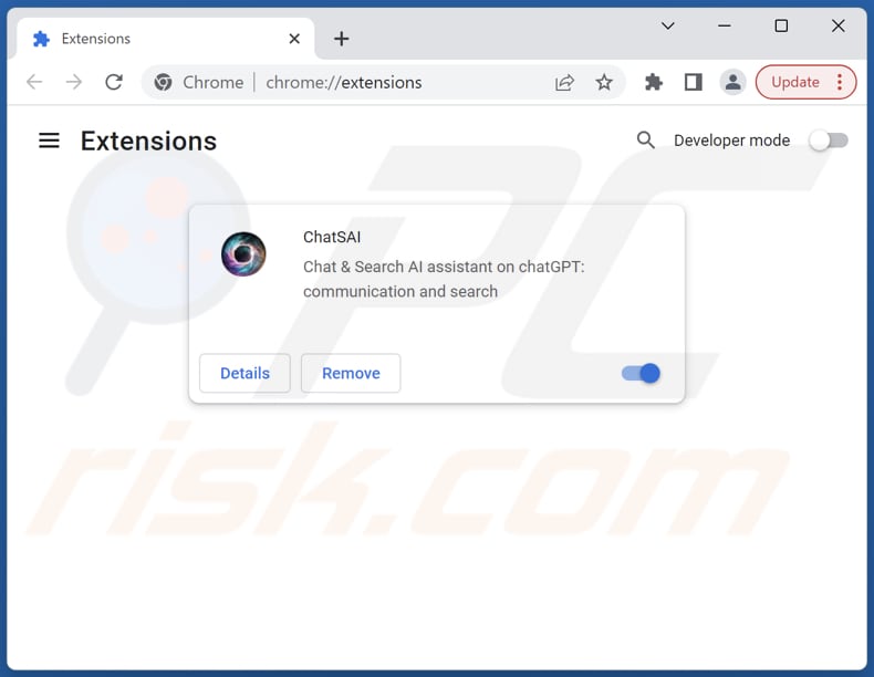 Removing chatsai.nextjourneyai.com related Google Chrome extensions