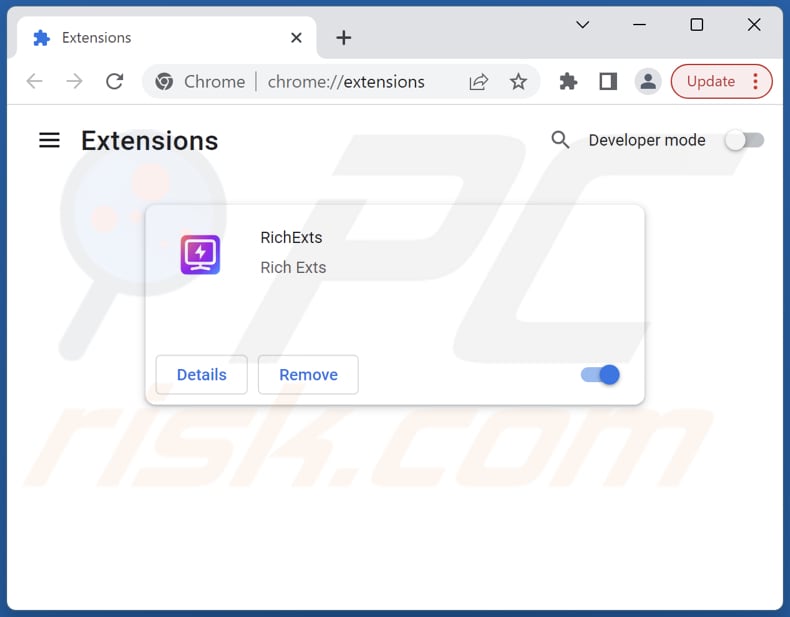 Removing sweetrnd.net related Google Chrome extensions