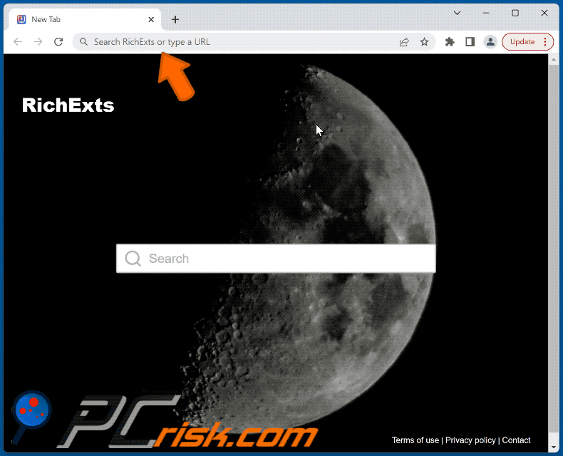 RichExts browser hijacker sweetrnd.net redirects to nearbyme.io