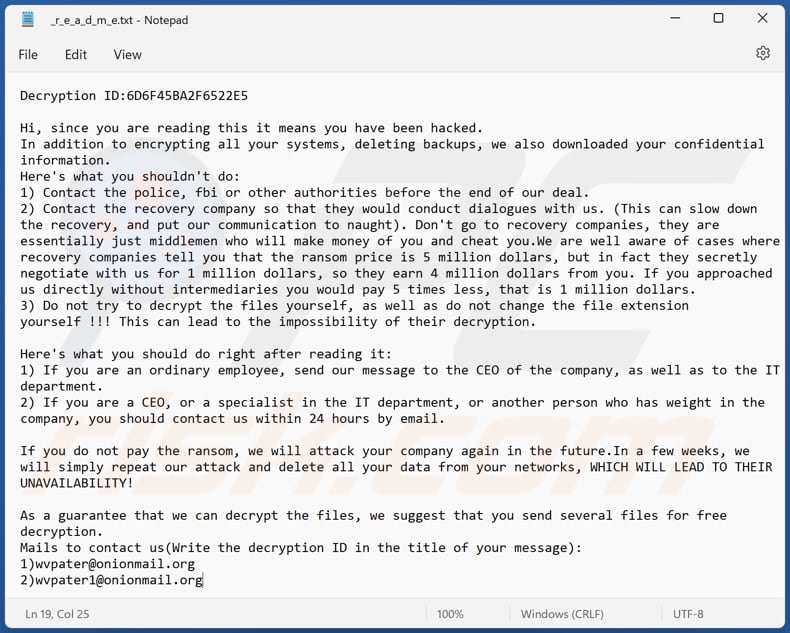 Rorschach ransomware text file (_r_e_a_d_m_e.txt)