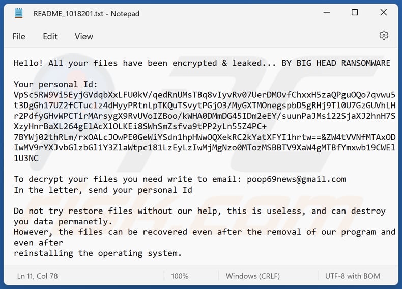 BIG HEAD ransomware fichier texte (README_[random_number].txt)