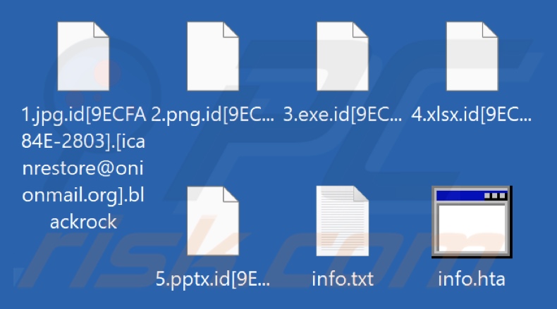Fichiers cryptés par le rançongiciel BlackRock (extension .blackrock)