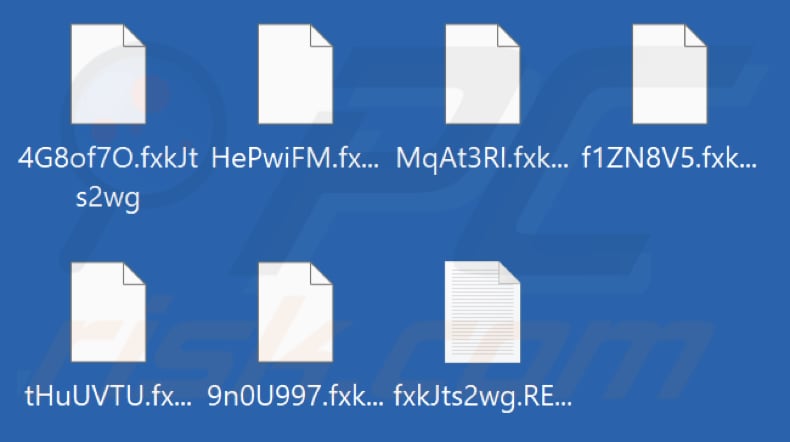 Fichiers cryptés par le rançongiciel Buhti (avec l'ID de la victime comme extension)