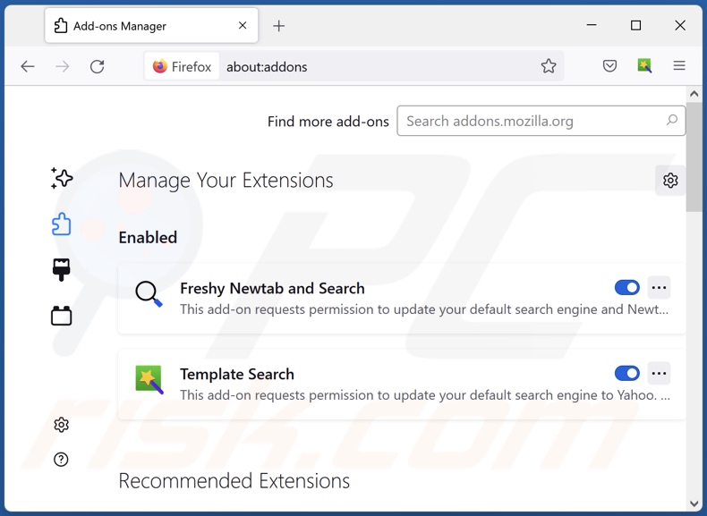 Removing find.nseeknow.com related Mozilla Firefox extensions