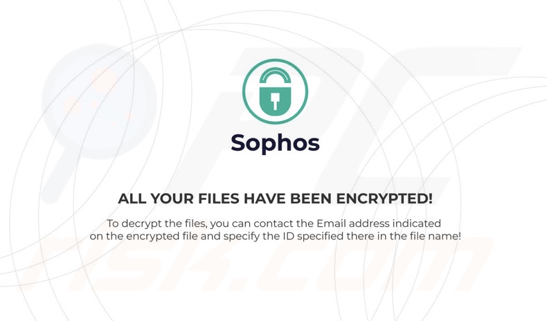 SophosEncrypt ransomware fond d'écran