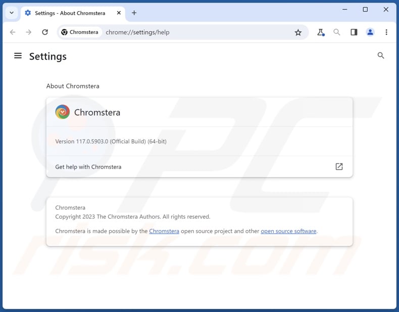 Chromstera browser details