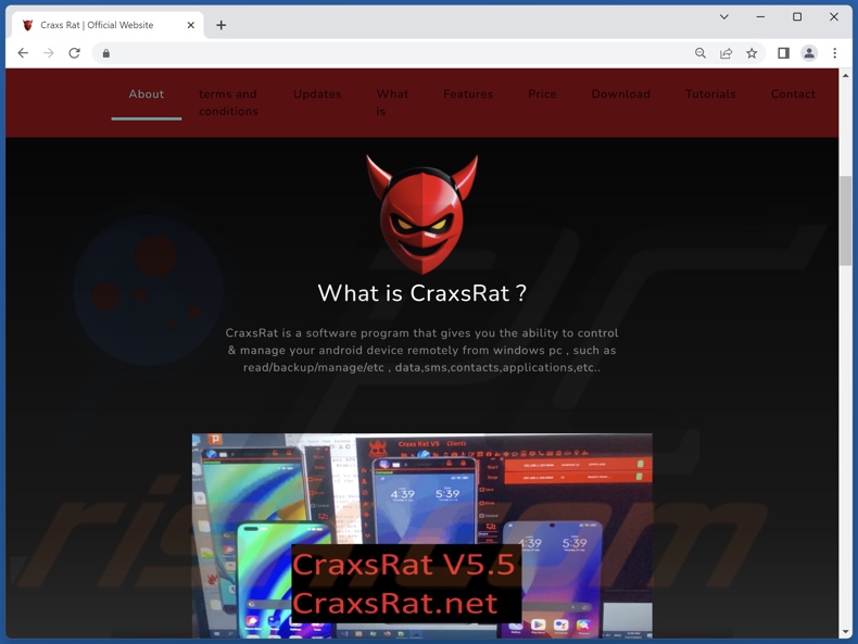 CraxsRAT proposé par ses développeurs à la vente en ligne
