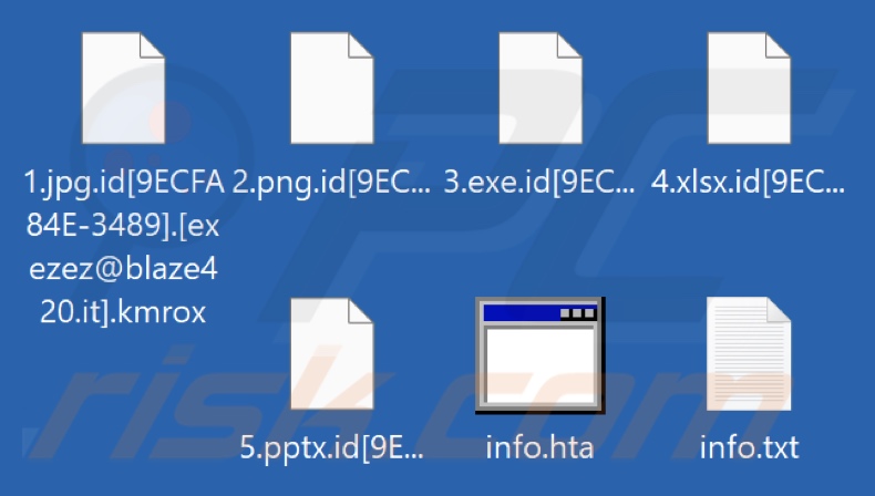 Fichiers cryptés par le rançongiciel Kmrox (extension .kmrox)