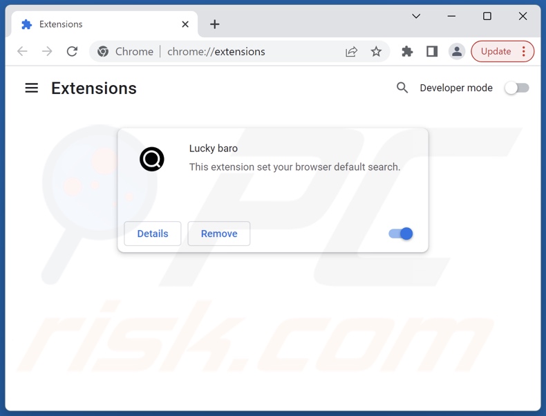 Removing barosearch.com related Google Chrome extensions