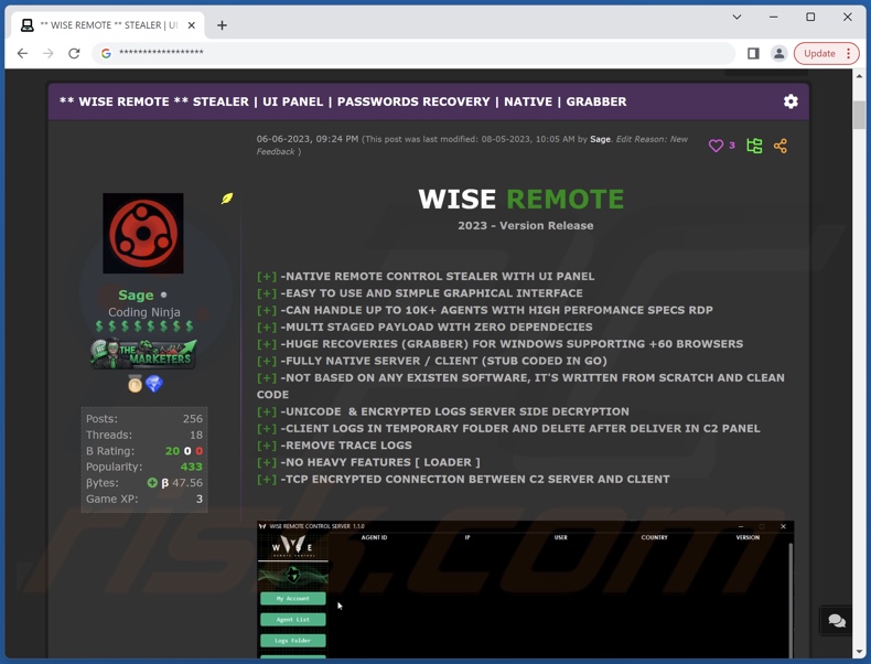 voleur Wise Remote promu sur