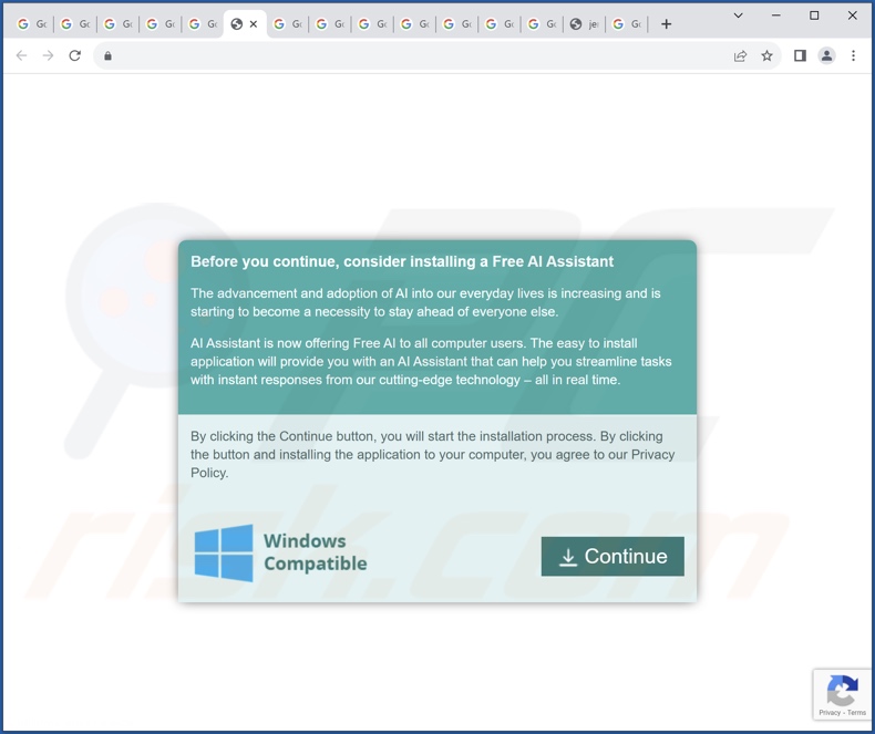 site web utilisé pour promouvoir un programme d'installation contenant le pirate de navigateur NXD Fix