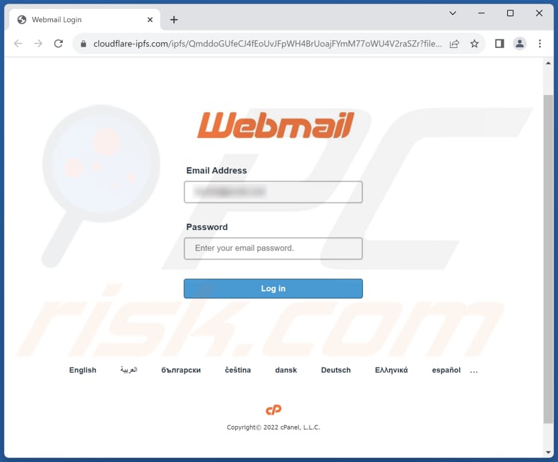 Switch To New Version site web de phishing frauduleuse par courriel