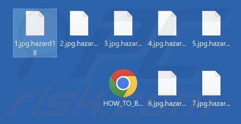 Fichiers cryptés par le rançongiciel Hazard (extension .hazard18)