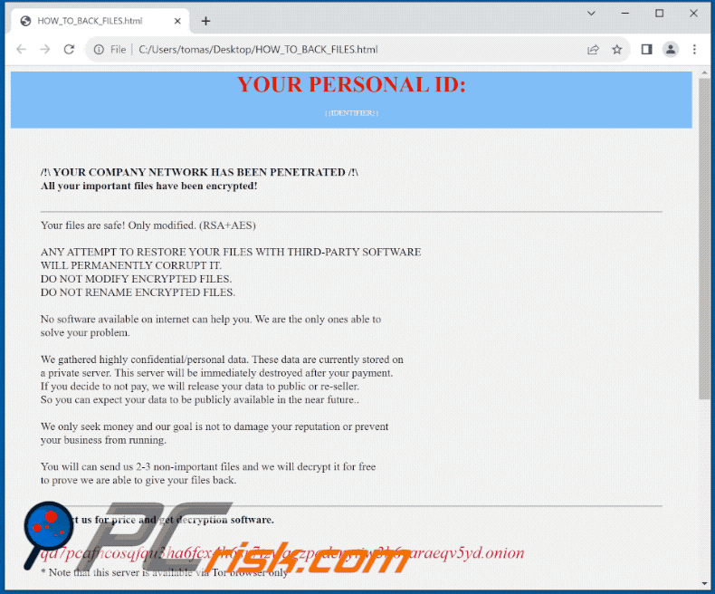 Hazard ransomware décrypte les instructions en GIF (HOW_TO_BACK_FILES.html)