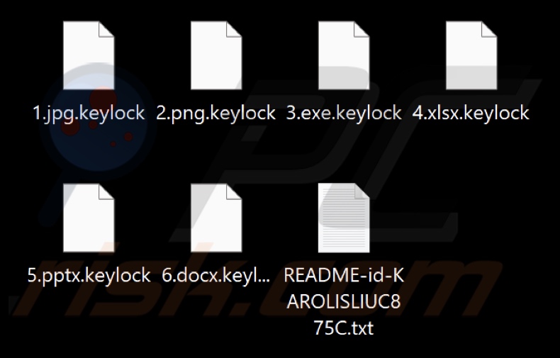 Fichiers cryptés par le rançongiciel Keylock (extension .keylock)
