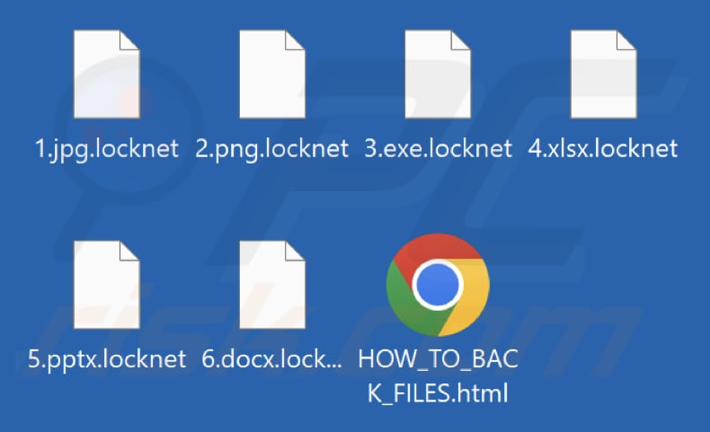 Fichiers cryptés par le rançongiciel Locknet (extension .locknet)
