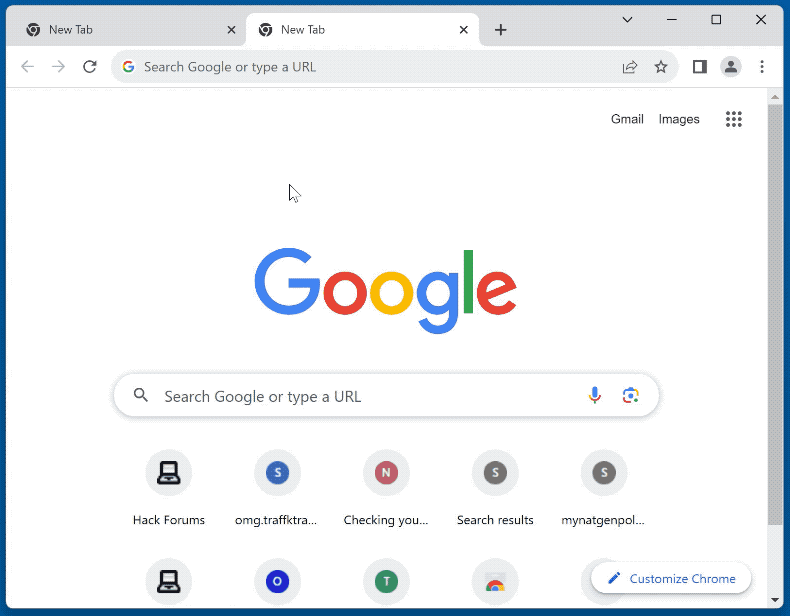 searchtabs.io browser hijacker redirections (GIF)