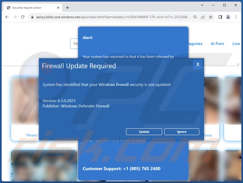 Firewall Update Required scam