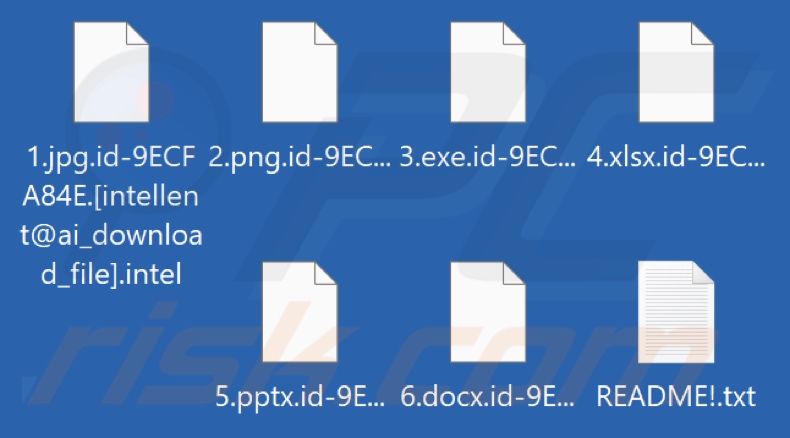 Fichiers cryptés par le ransomware Intel (extension .intel)