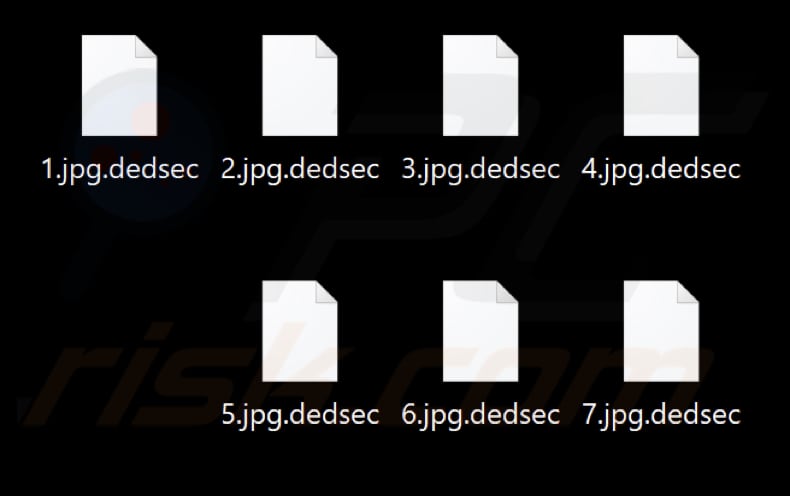 Fichiers cryptés par le ransomware Dedsec (extension .dedsec)