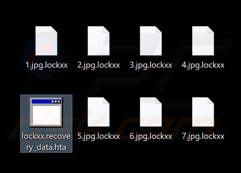 Fichiers cryptés par le ransomware Lockxx (extension .lockxx)