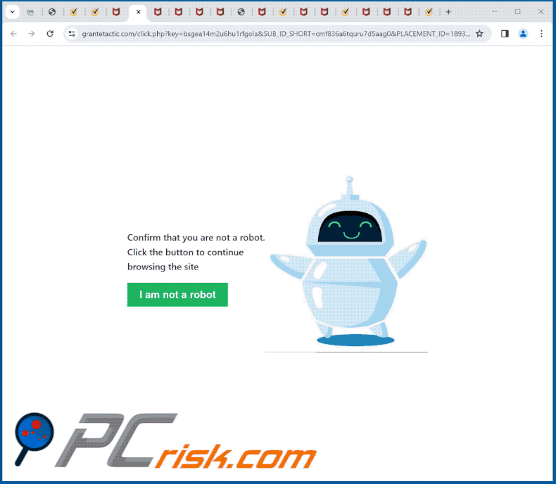 Apparence de l'arnaque Malicious Site Has Downloaded Infected Files To Your PC (GIF)