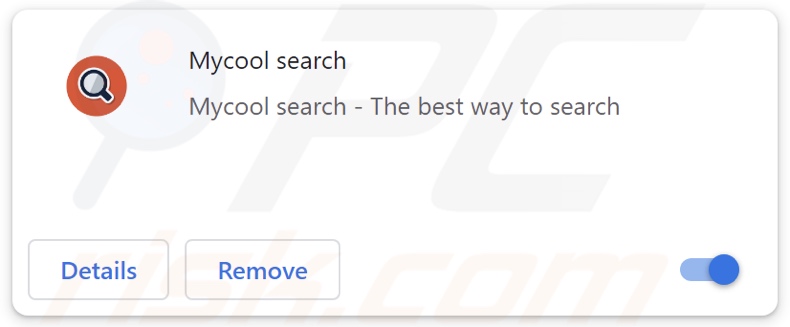 Mycool search browser hijacker