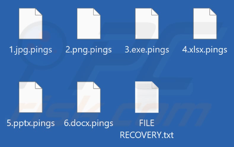 Fichiers cryptés par le rançongiciel Pings (extension .pings)